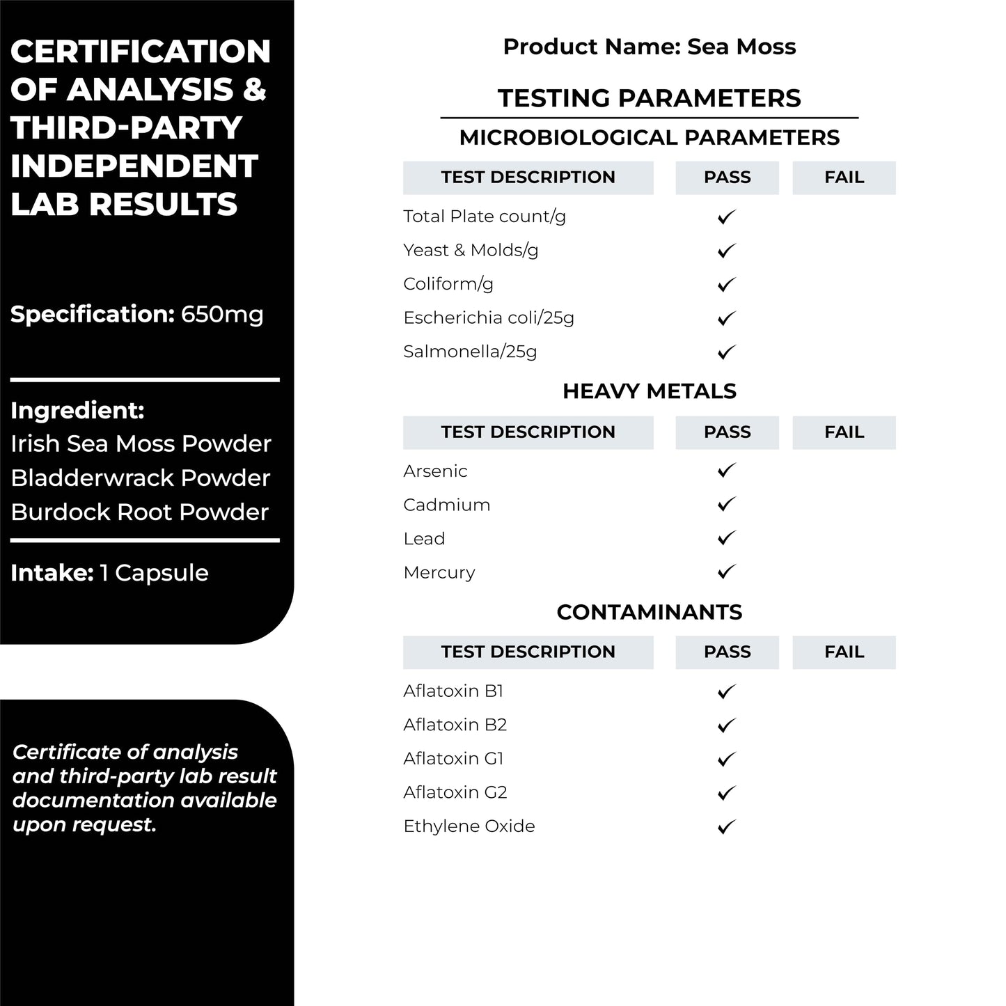 Zespo Sea Moss Complex Capsules with Irish Moss, Bladderwrack, and Burd- image 5