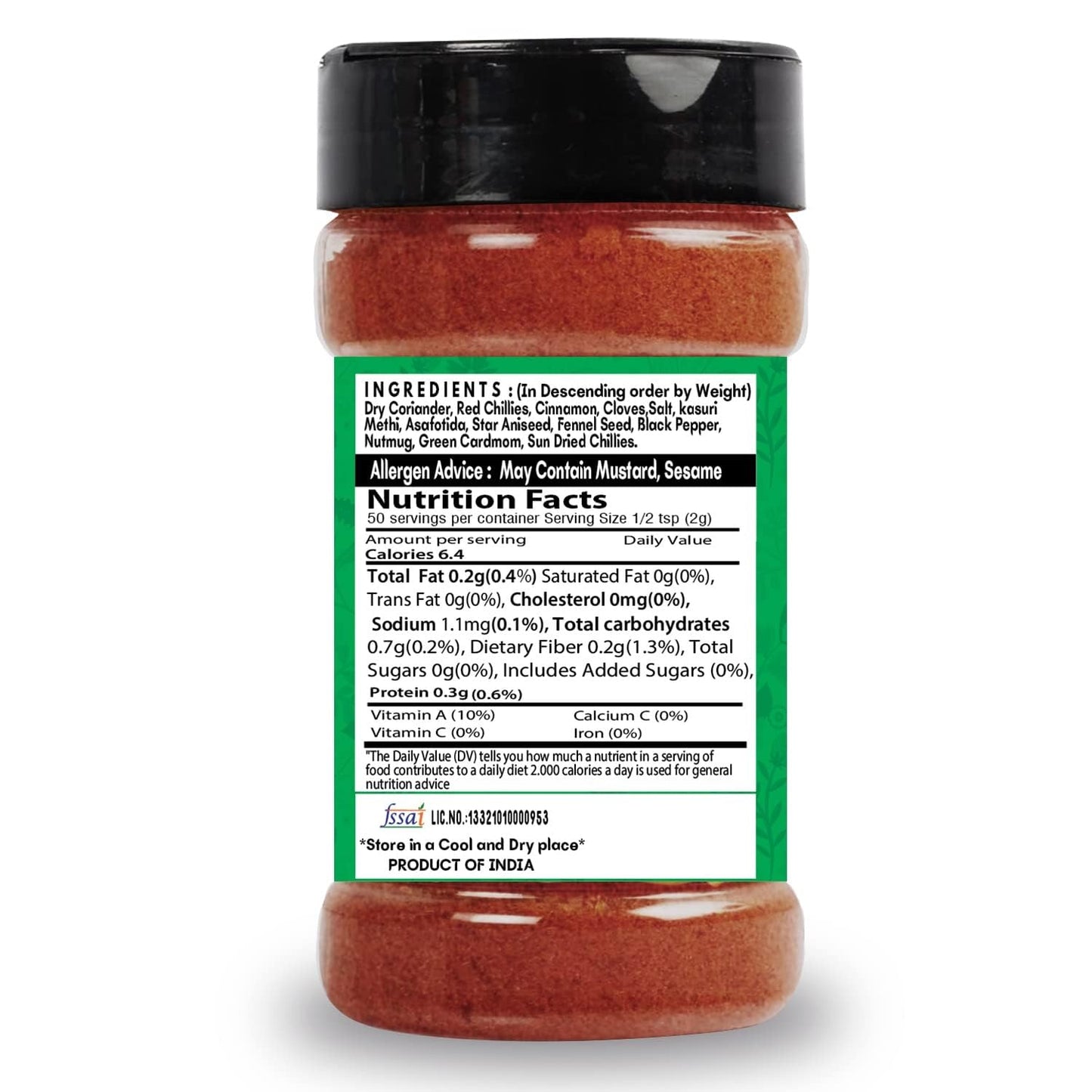 SARANZ Goan Xacuti Masala | Authentic , Traditional Goan Recipe | Used in Chicken ,Meat , Seafood ,Fish ,Vegetables ,Paste | No Preservatives | Rich & Strong Flavour (100 Grams Bottle)