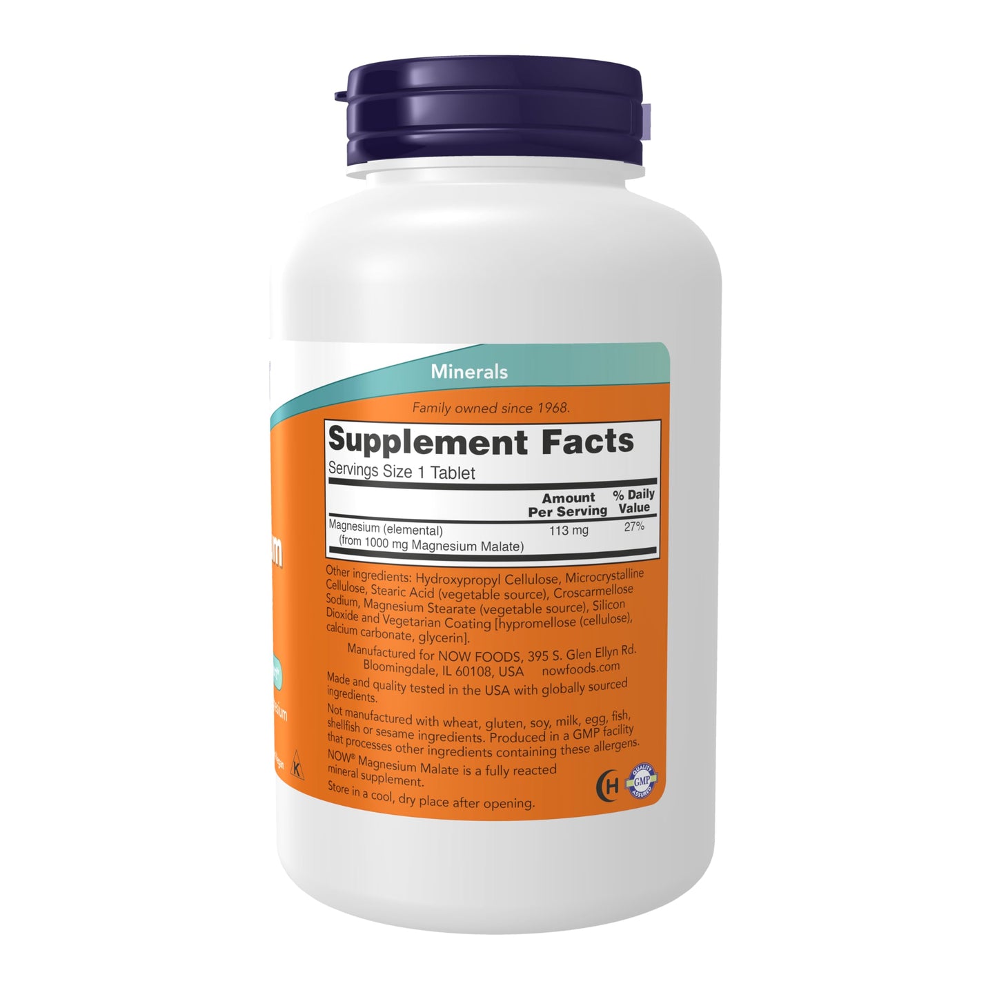 Now Foods Magnesium Malate 1000 Mg Nervous System Support Capsules - 180 Count