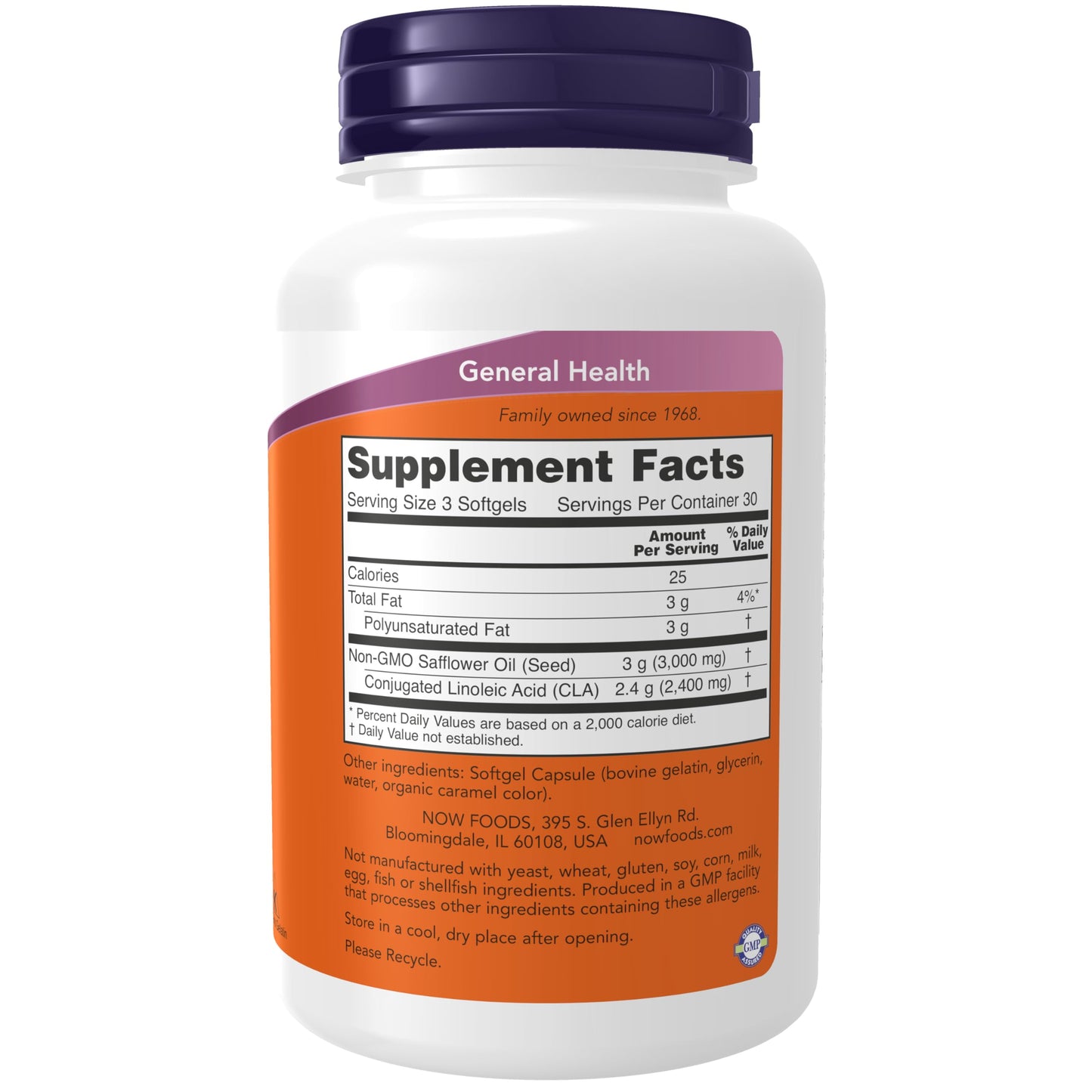 Now Foods, CLA, 800 mg, 90 Softgels- image 7