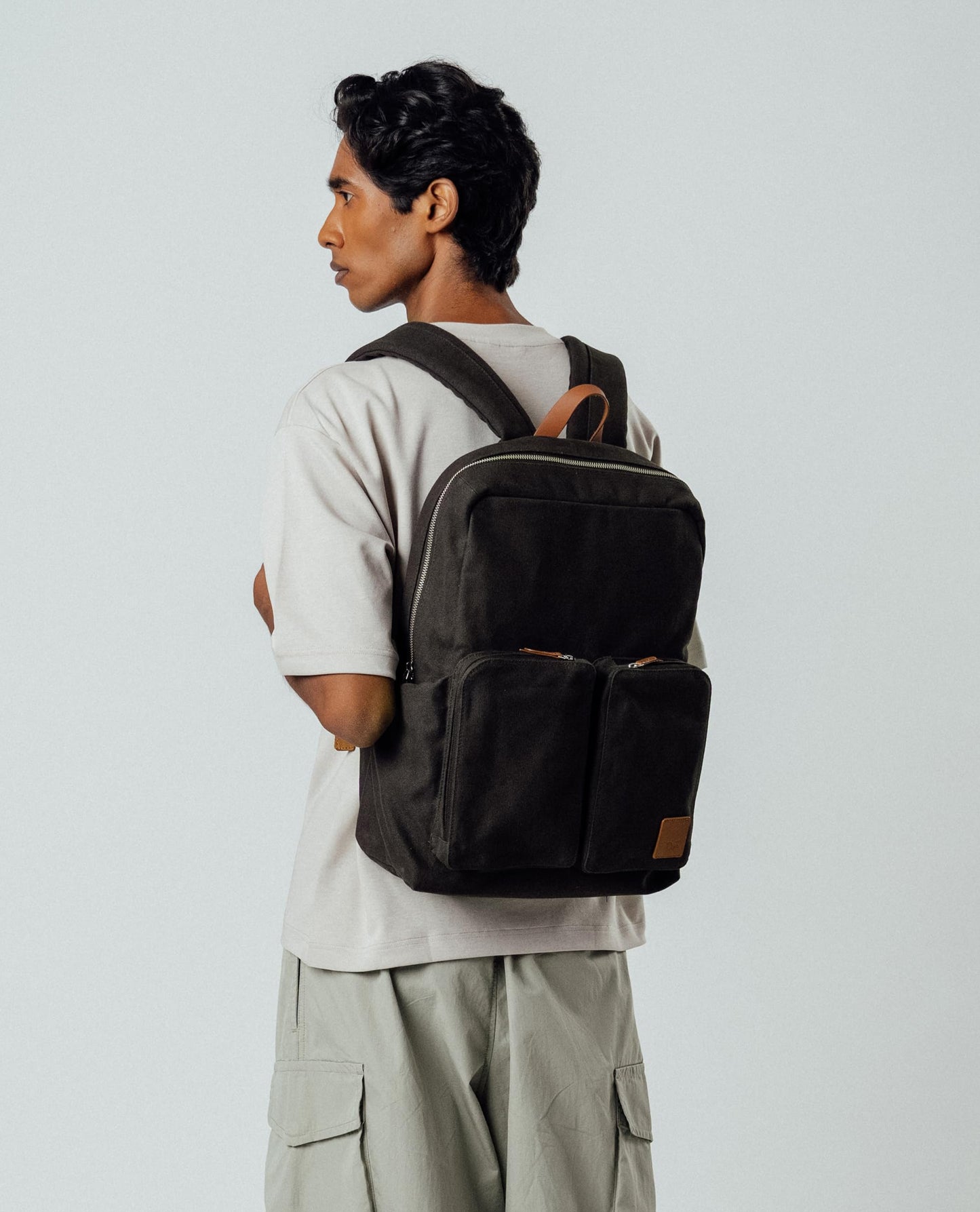 DailyObjects Clove Field Backpack (20L) | Casual Laptop Bag with Luggage Sleeve | Unisex Travel Backpack | Durable Canvas Material | Zippered Compartments with Pockets