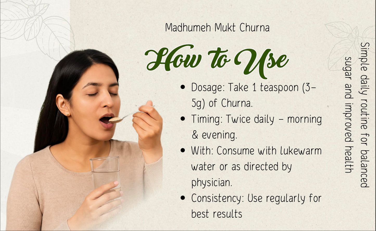Madhumeh Mukt Churna for for Diabetes Management | Karela Jamun Neem Powder I Diabetes Control Ayurvedic Supplement with Arjuna, Gokhru & Triphala, Helps in Relieving Constipation Sugar Control Natural Medicine (100gm)