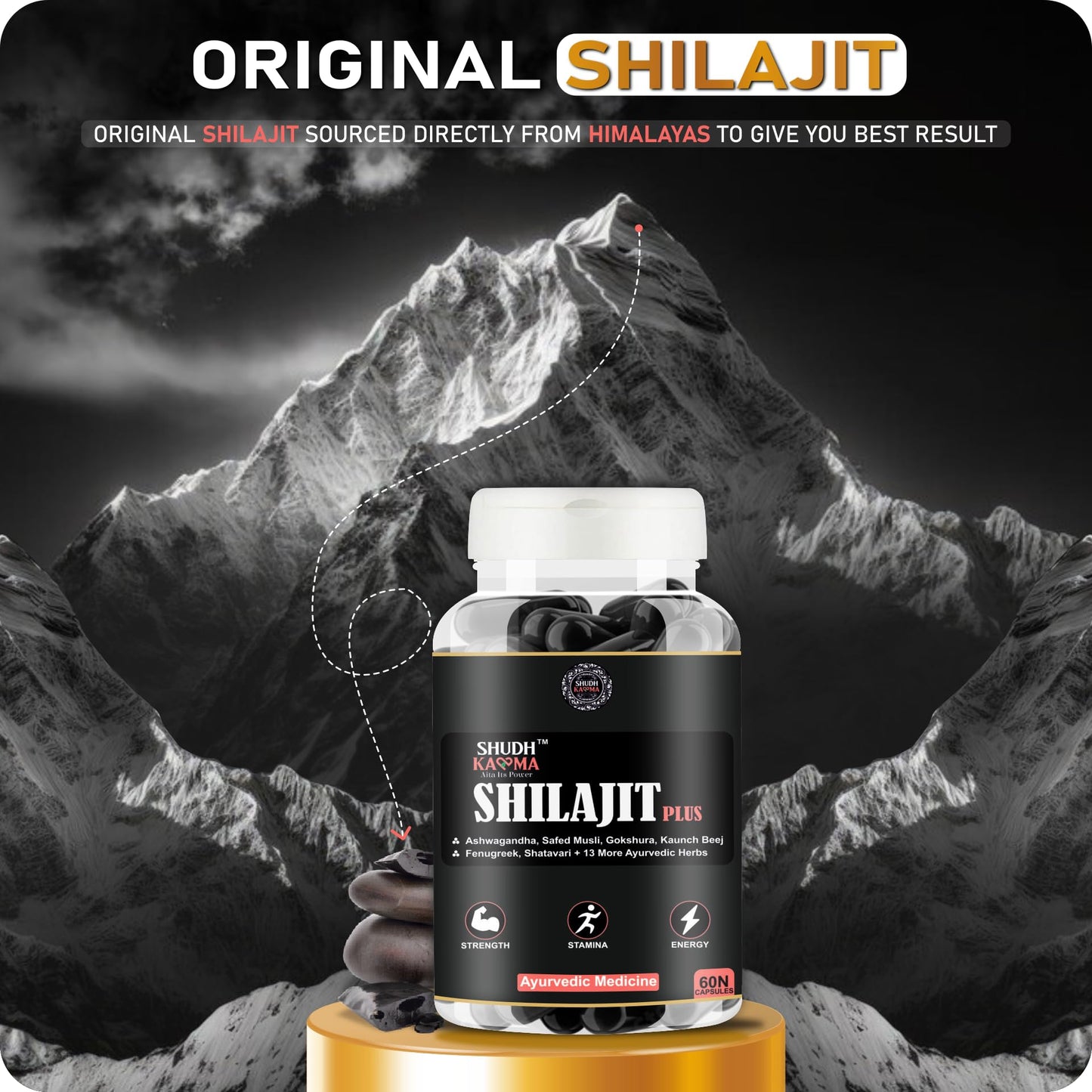 Shudh Kaama Shilajit Plus - AYUSH certified Original Himalayan Shilajit- image 7