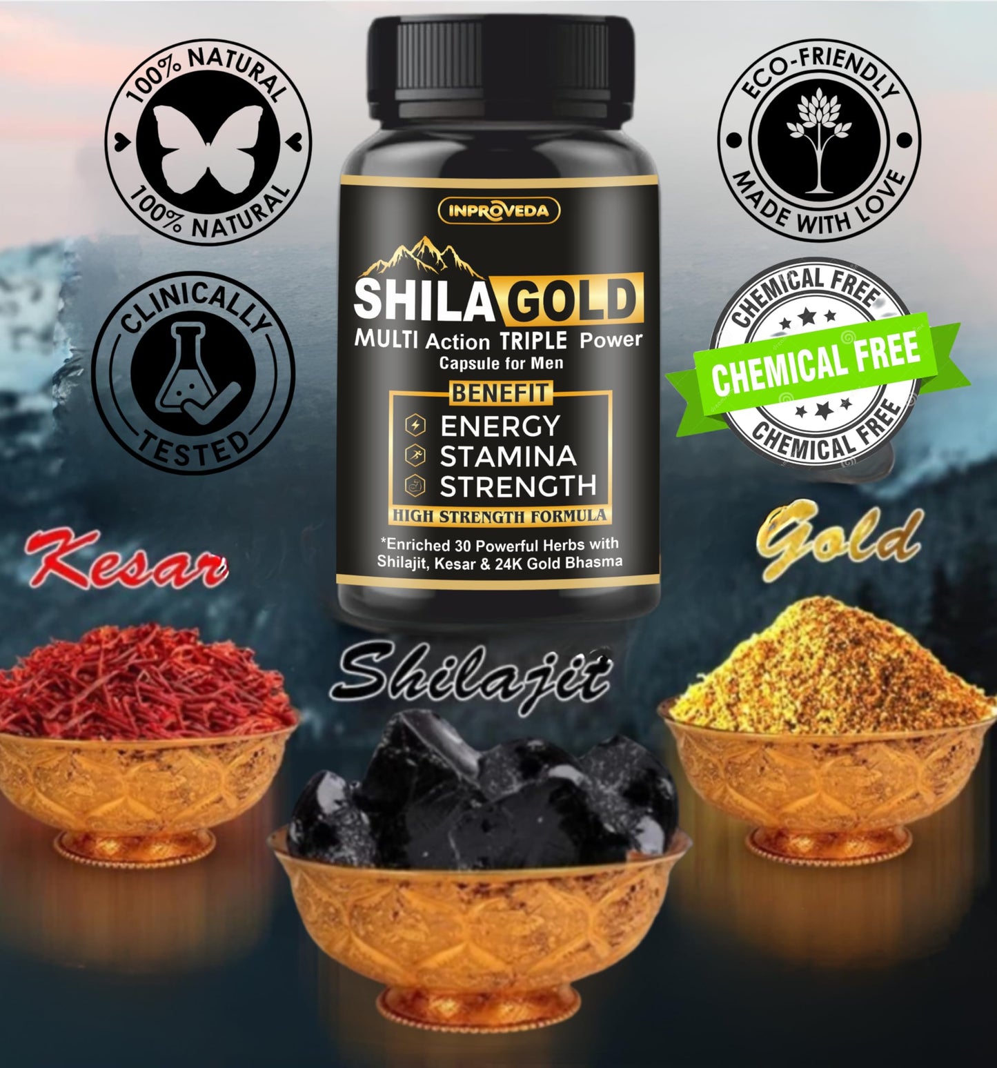 Pteteya Shilagold Shilajit Gold Multi Action New Triple Power Ayurvedic- image 8