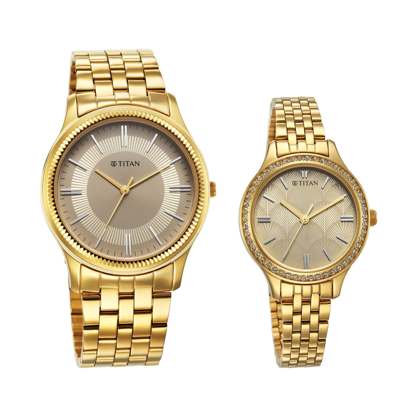 Titan Karishma Bandhan Champagne Dial Analog Stainless Steel Strap Watc- image 5