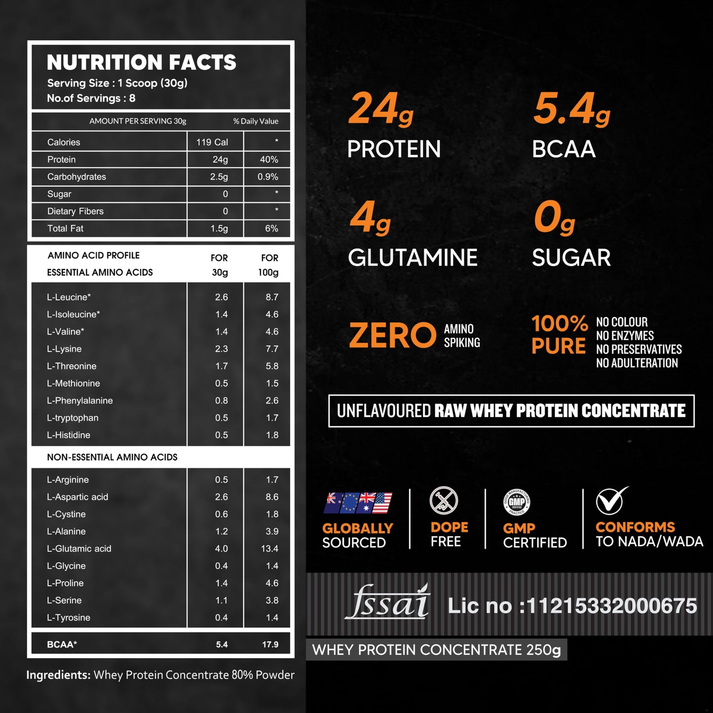 AS-IT-IS Nutrition Whey Protein Concentrate 80% Unflavoured, Labdoor Ce- image 7