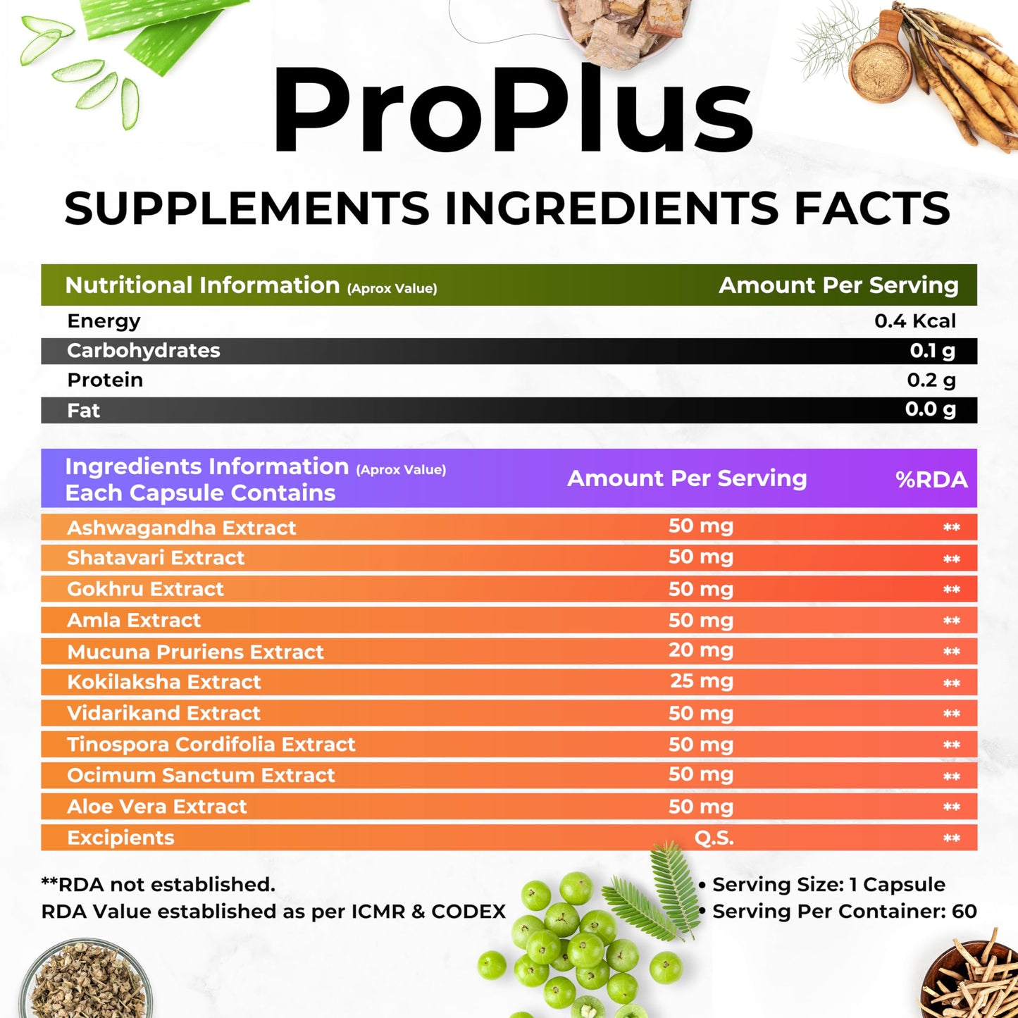 Health Veda Organics ProPlus, 60 Veg Capsules | For Good Height & Great- image 8