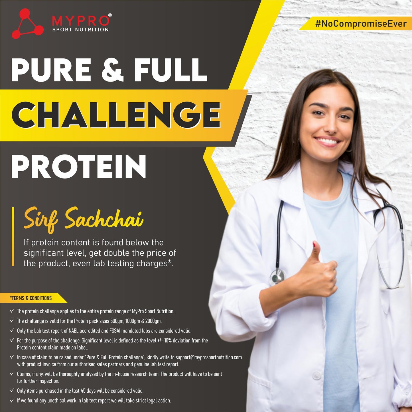 Mypro Sport Nutrition Daily Protein Shake 118 kcal Calories, 25 Vitamin- image 7