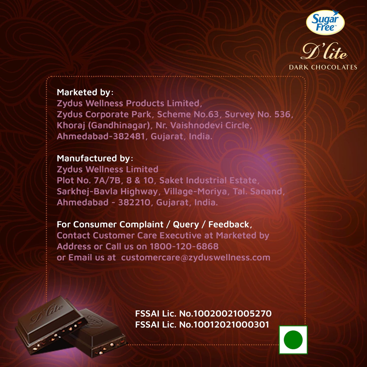 Sugar Free D'lite Dark Chocolate | Quinoa & Almonds Dark Chocolate Bar | Pack Of 1 (80 Gram) | No Added Sugar | Keto Friendly & Vegan | Gluten Free | Guilt Free Extreme Delight With 50% Cocoa