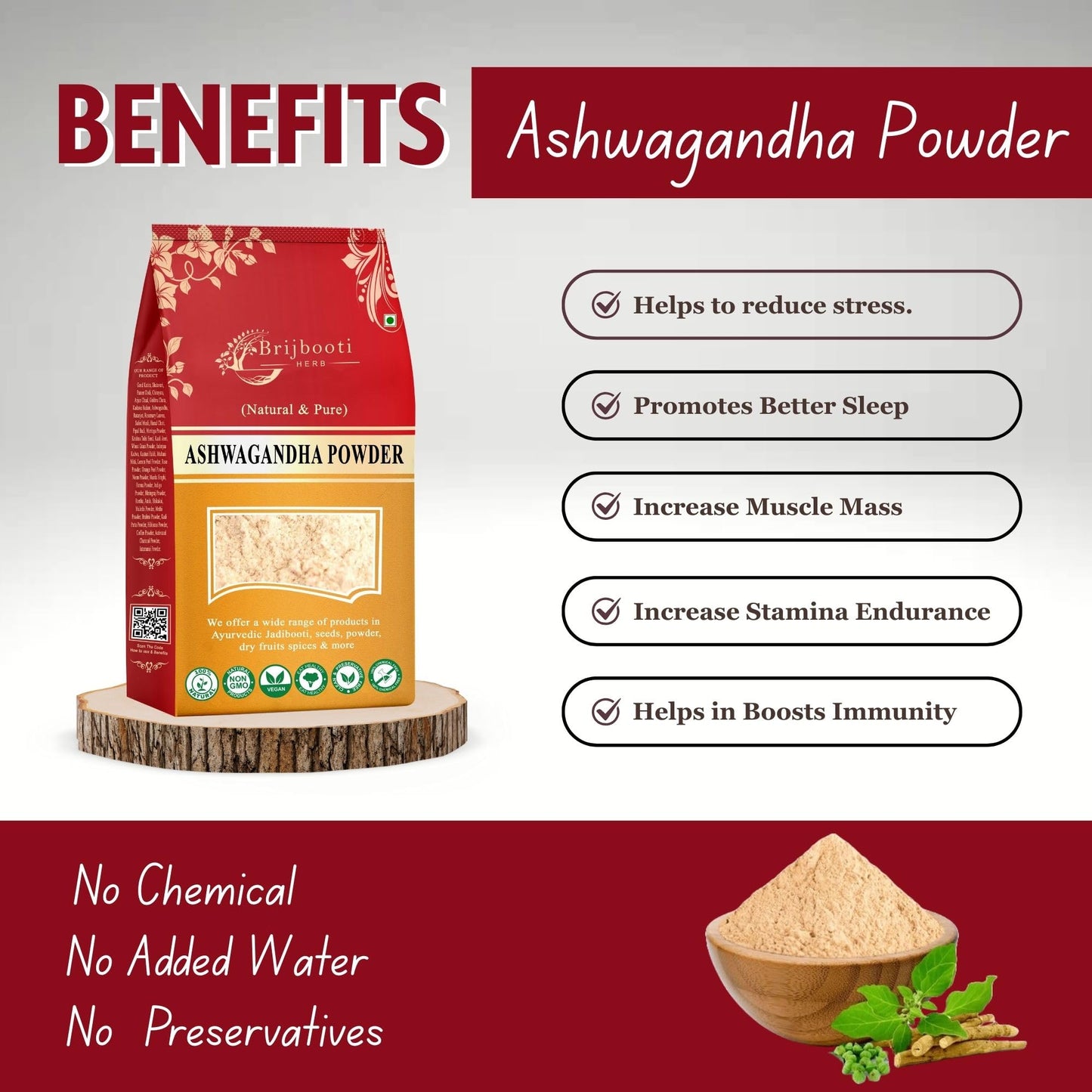 BIRJU MAHAVIR 400 Gr Ashwagandha Root Powder - Withania Somnifera, Natu- image 8