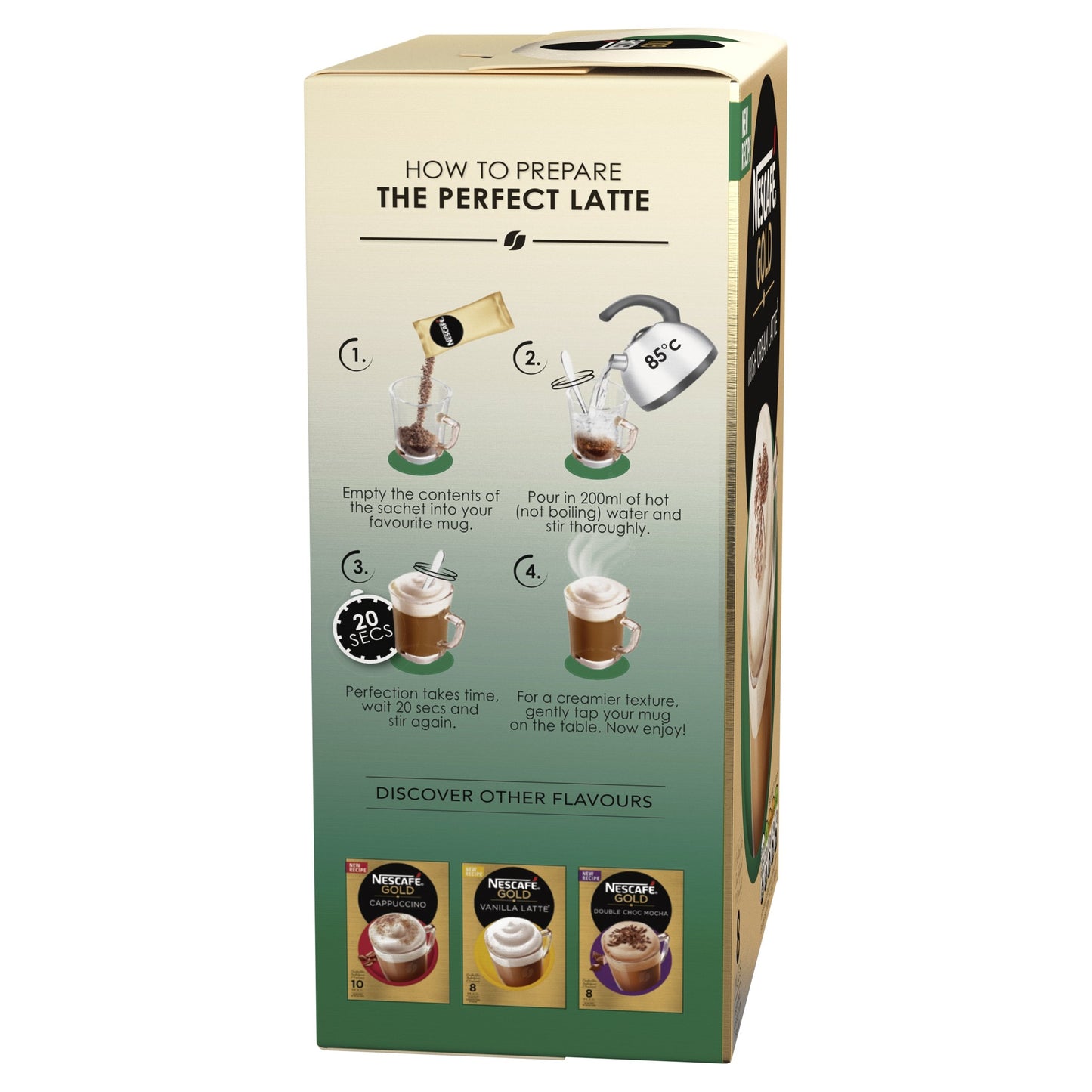 Nescafe Cafe Menu Latte Irish Cream, 22G (Pack of 8) - Ground, Box, 22 Gm