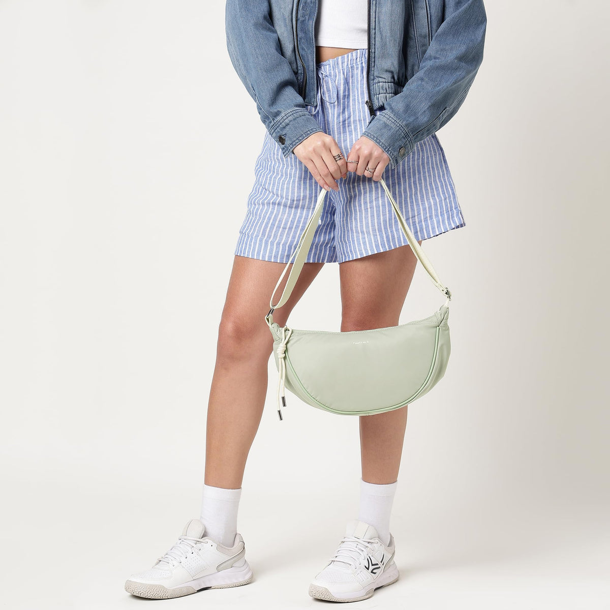 Fastrack Curve Sling | Women’s Nylon Sling Bag | Adjustable Webbing Strap, Spacious Main Compartment & Quick-Access Pockets