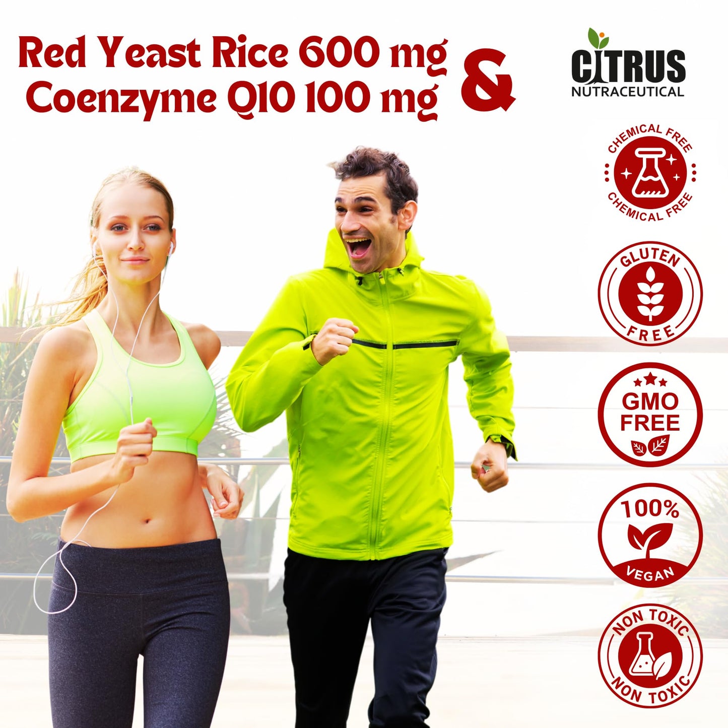 CITRUS NUTRACEUTICAL Red Yeast Rice 600mg & CoQ10 100mg Capsules