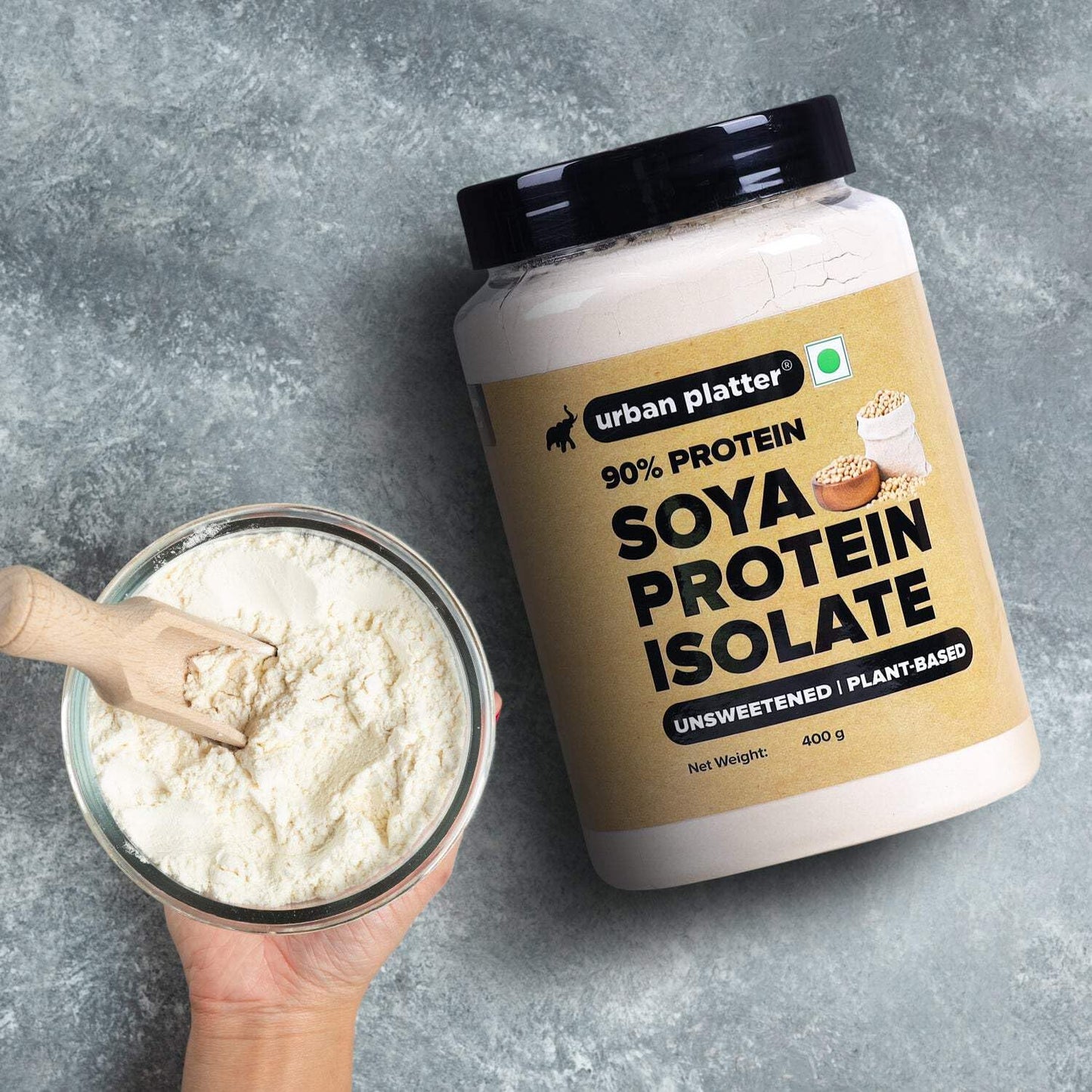 Urban Platter Soya Protein Isolate Powder, 400g- image 9