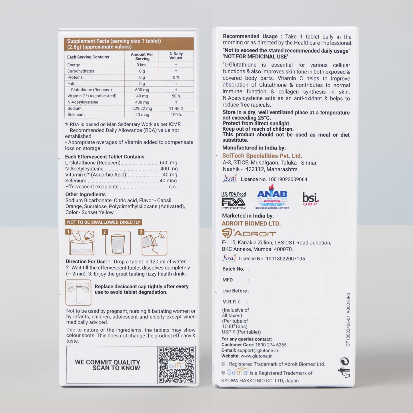 Glutone 1000 – Setria L-Glutathione Effervescent Tablets | Vitamin C 40- image 9