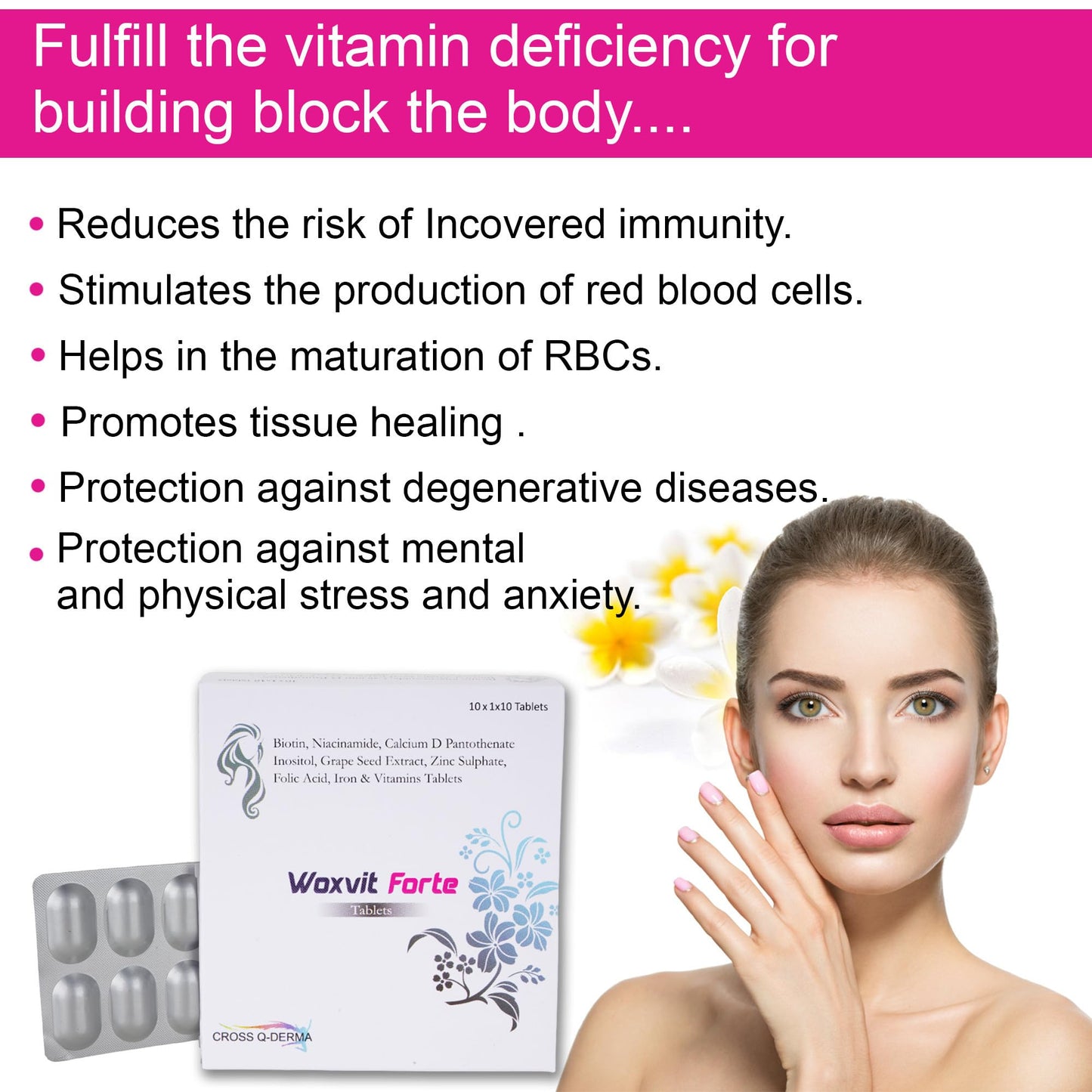 Woxvit Forte Multivitamin Capsules for Men & Women | 10 Tablets with All Vitamins & Minerals
