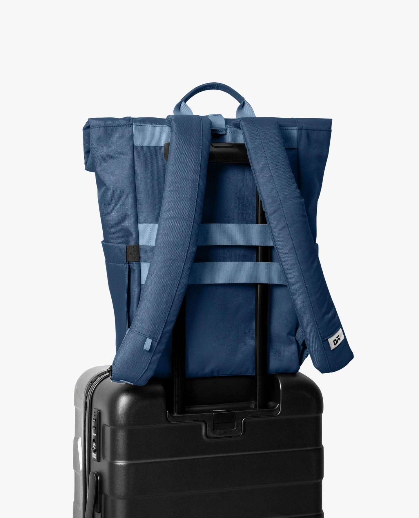 DailyObjects PET Deep Sea Miles Roll Top Backpack (17L) for Office & Daily Use| 100% Recycled | Shoulder Travel Bag | Fit any Laptop Upto 14 Inch | Multifunctional Adjustable Straps & G-Hook closure