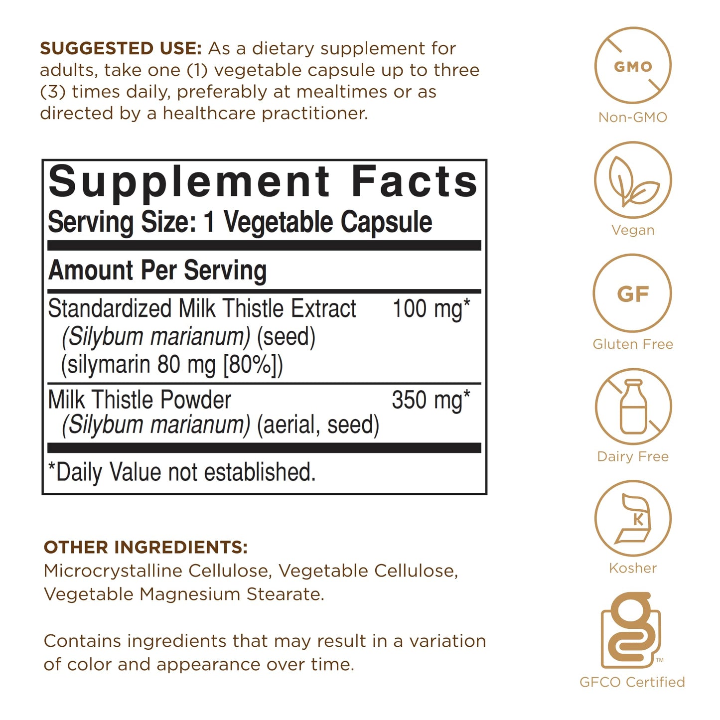 Solgar, Milk Thistle, 250 Vegetable Capsules- image 6