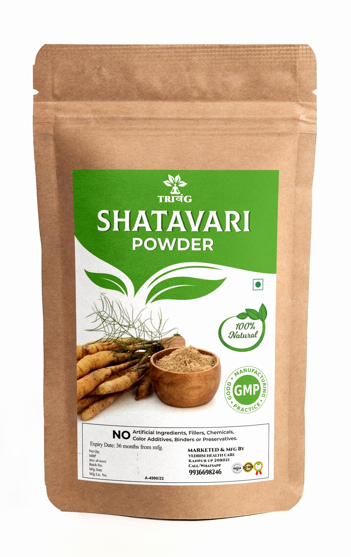 Trivang Organic Shatavari Powder | Ayurvedic Support To Women's Health- image 2