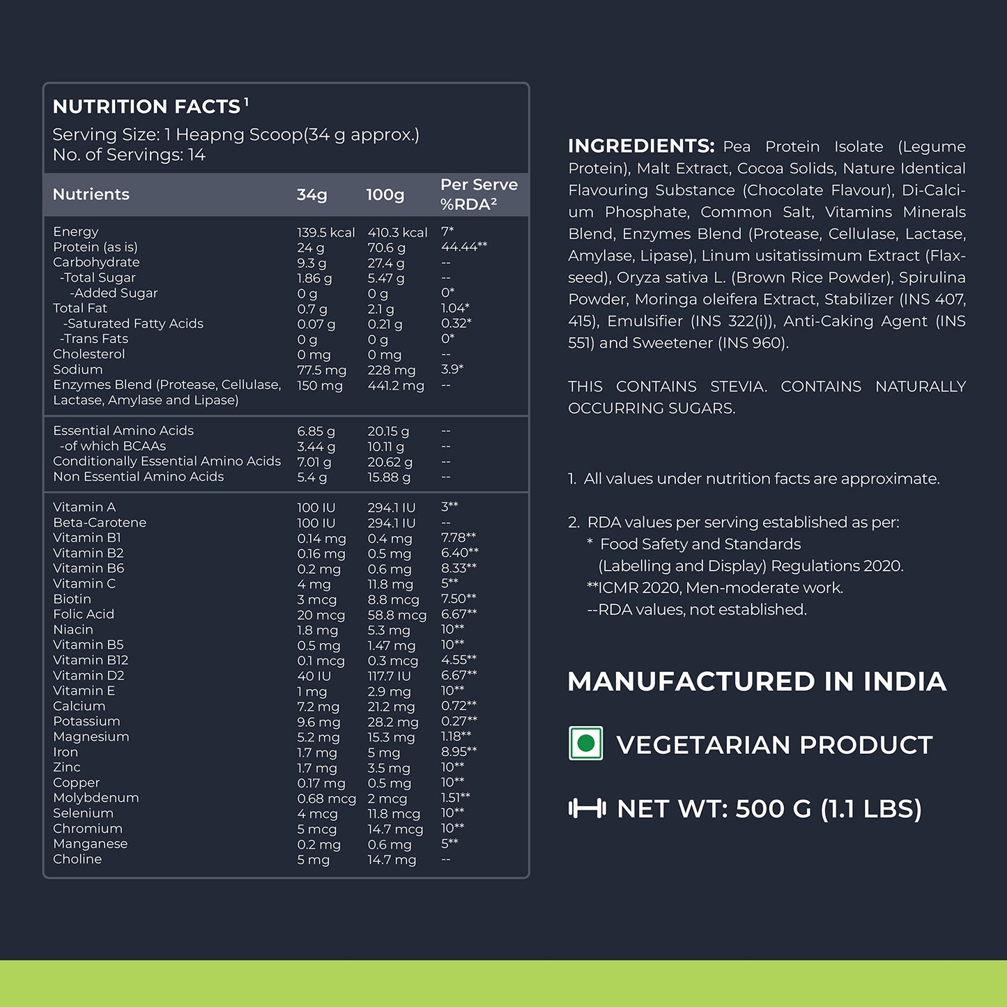 Nutrabay Wellness All Natural Plant Protein - 500g, Gourmet Chocolate |- image 8