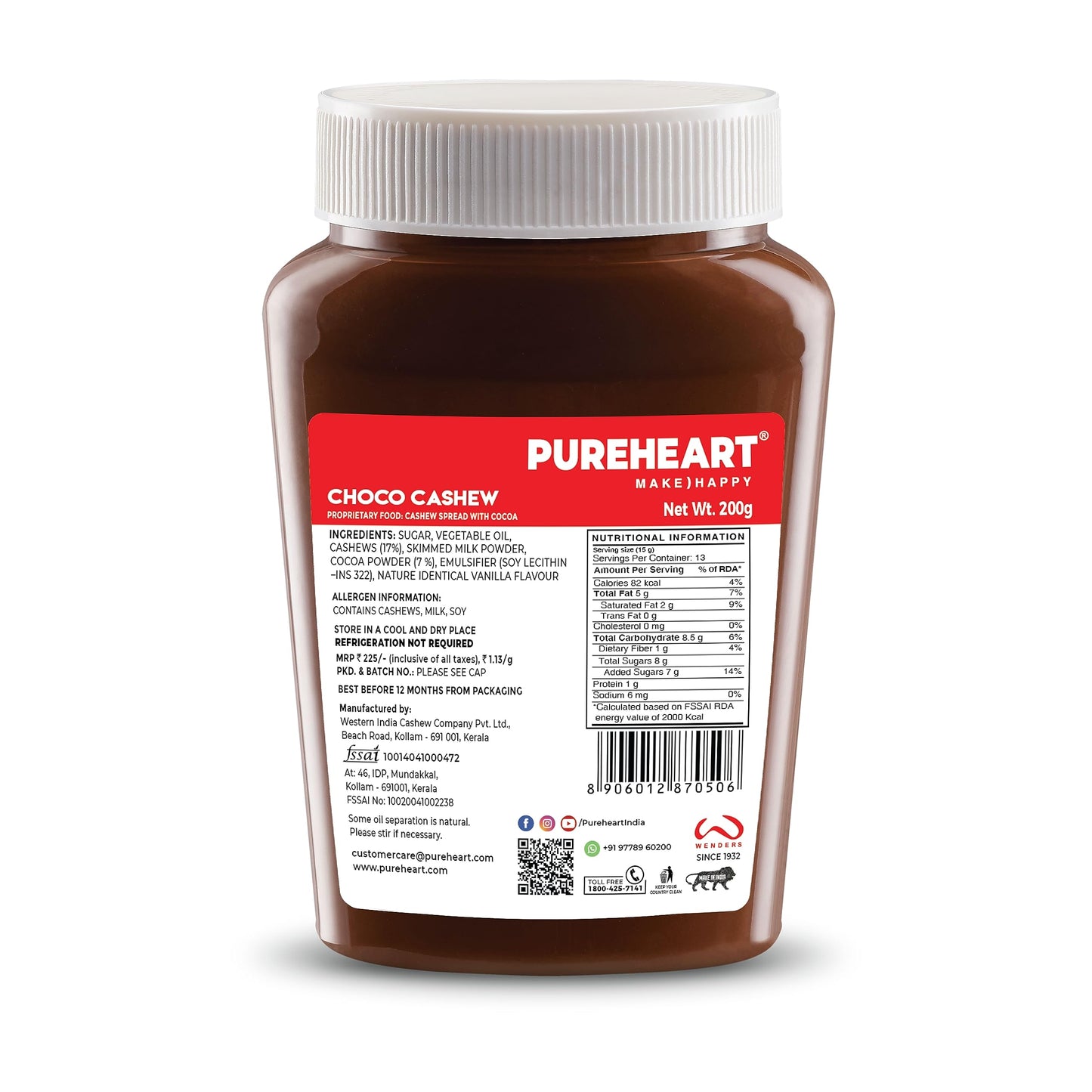 Pureheart Nutspread Choco Cashew , 192 Grams- image 6