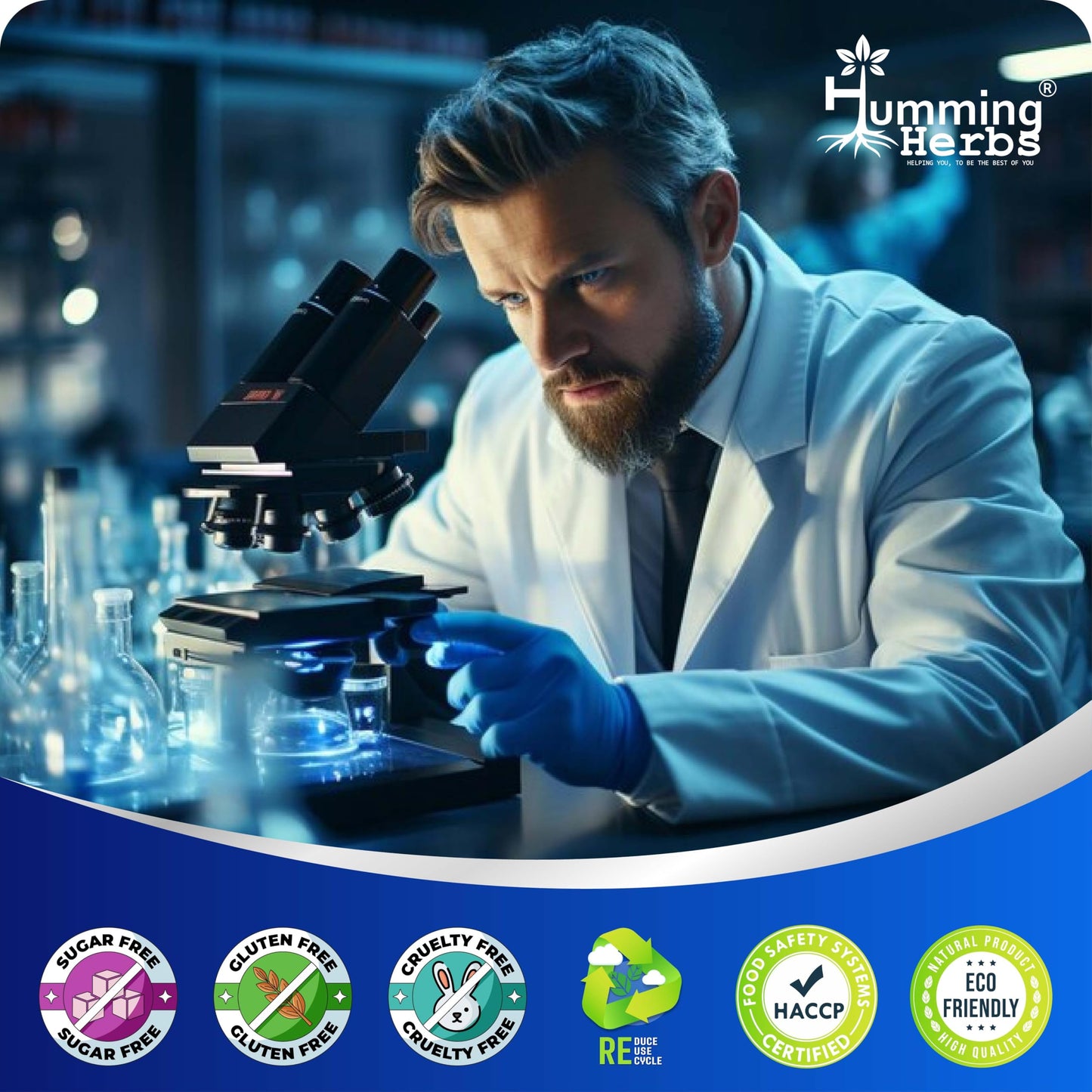 Humming Herbs Vitalcore Pro+ for Men | 14-in-1 Multivitamin with A, C, E, D3, B6, B12, Zinc, CoQ10, ALA & More | 328mg | 90 Veg Capsules | 90 Days Supply | Non-GMO & Sugar-Free