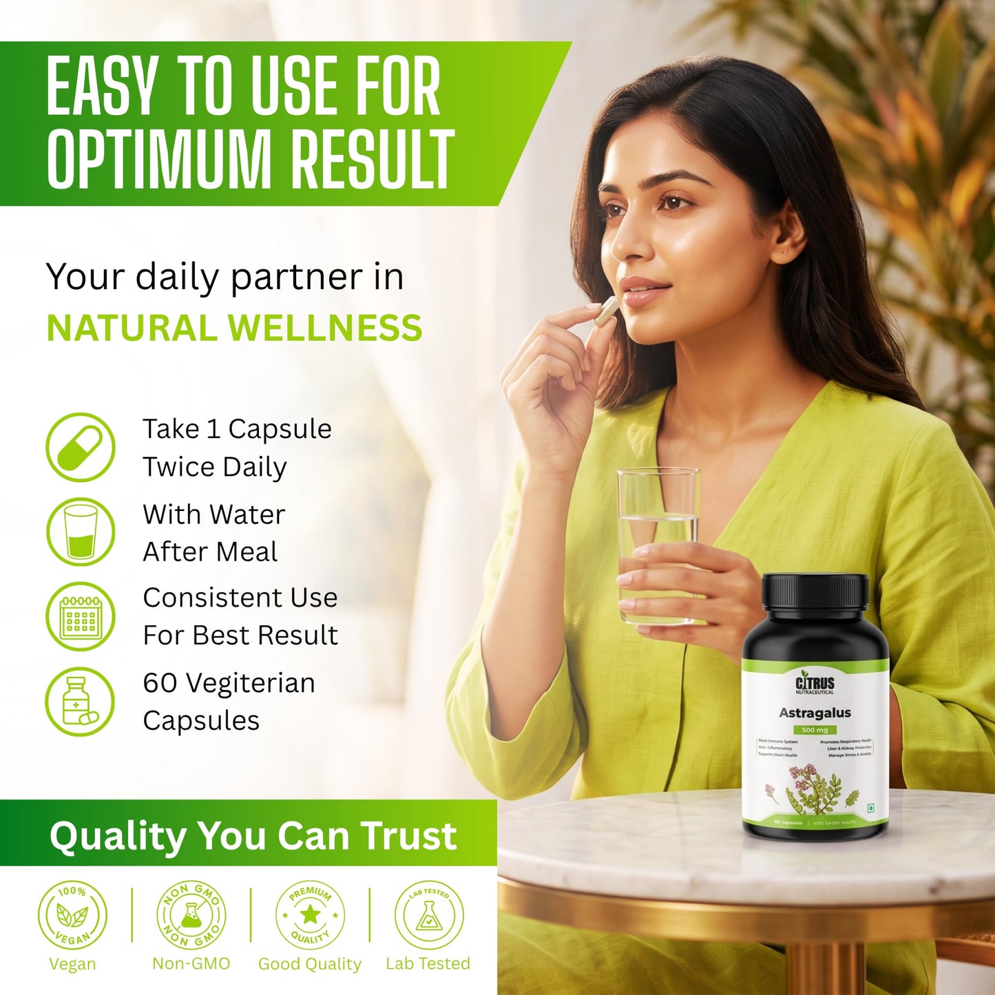 CITRUS NUTRACEUTICAL Astragalus Root Extract 500mg