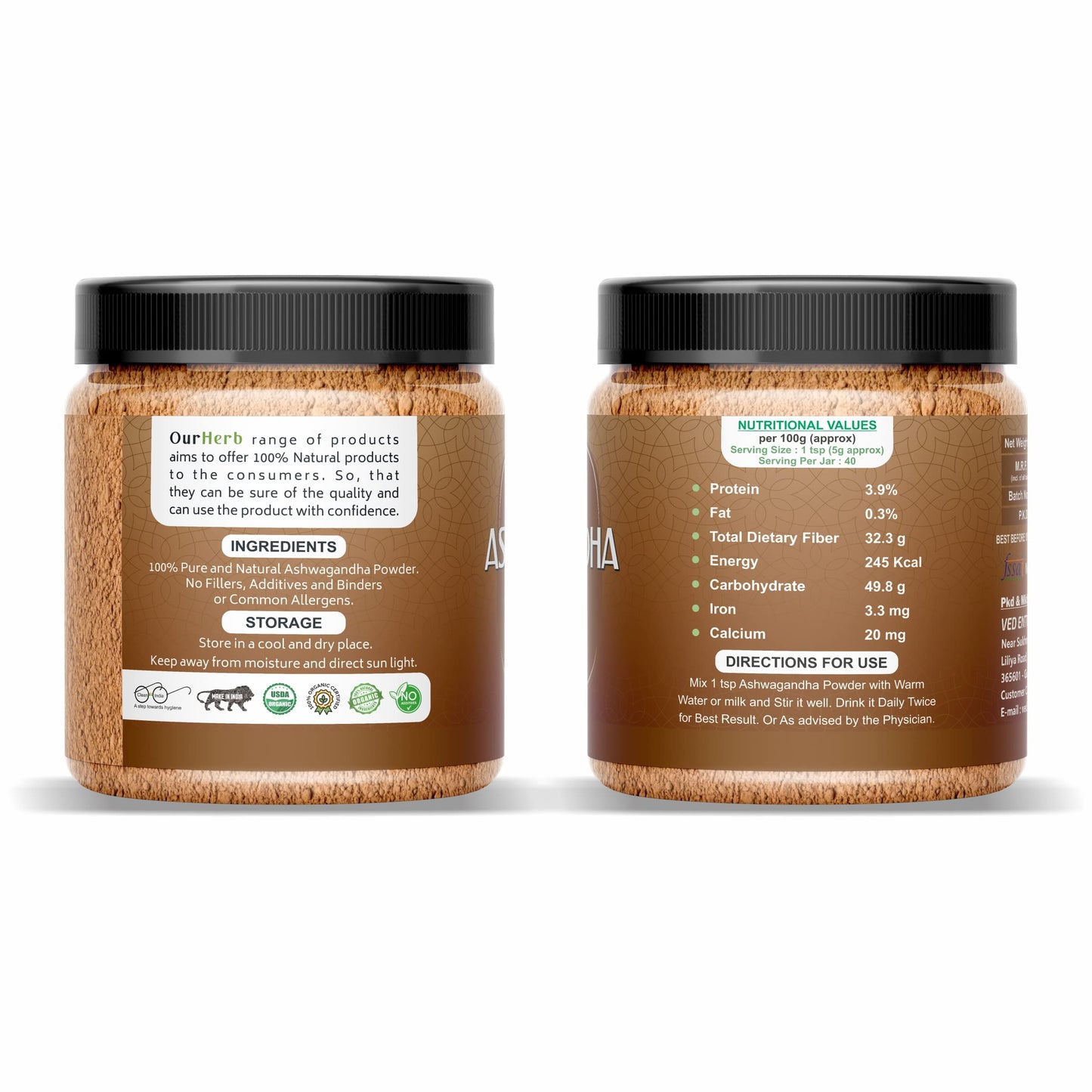 OurHerb Pure & Natural Ashwagandha Powder 200g- image 7