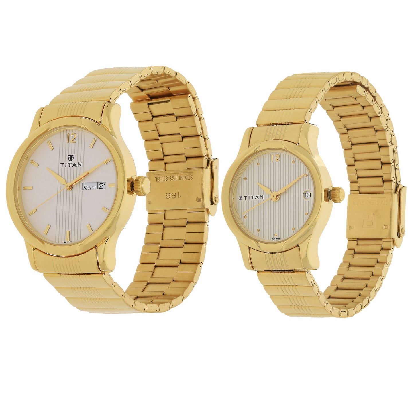 Titan Bandhan Analog Champagne Dial Couple Watch-NL15802490YM04- image 5