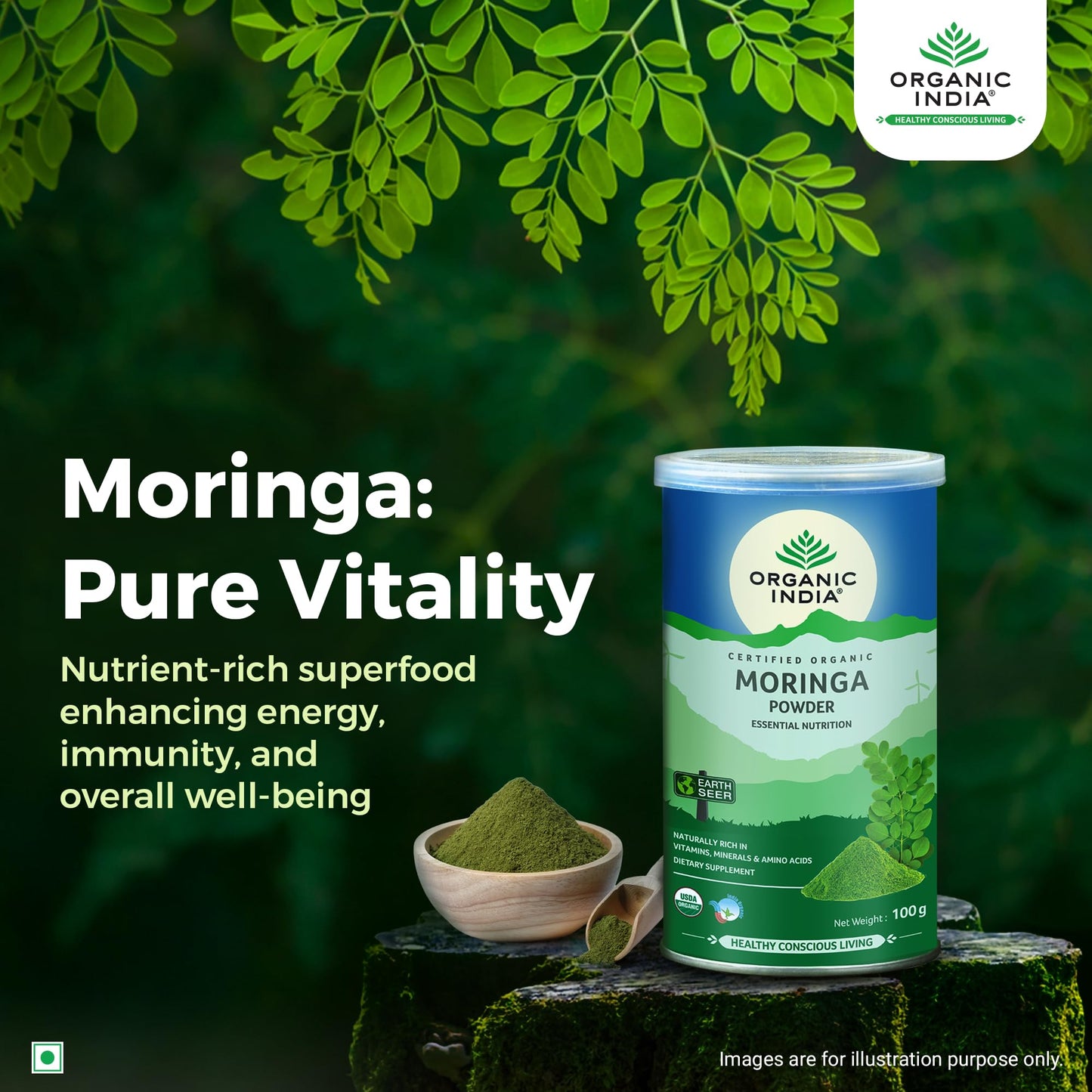 ORGANIC INDIA Moringa Powder, 100 Gm- image 9