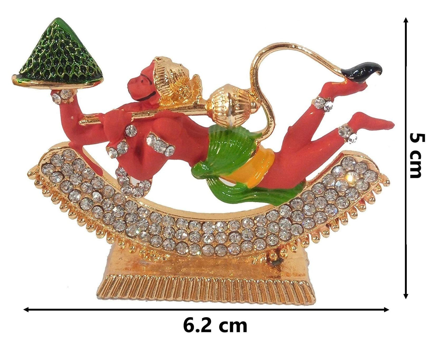 Relicon Flying Lord Hanuman Idol | Bajrang Bali Idol (R-135) Red Metal- image 3