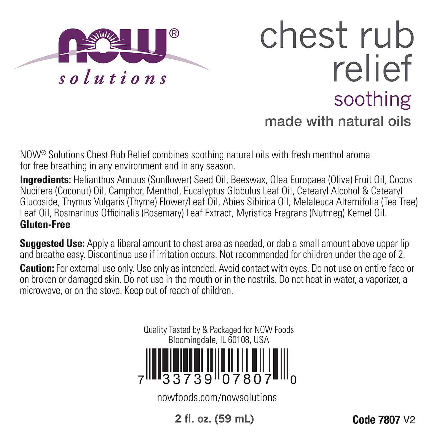 NOW Solutions, Chest Rub Relief, Soothing and Warming, with Soothing Na- image 4