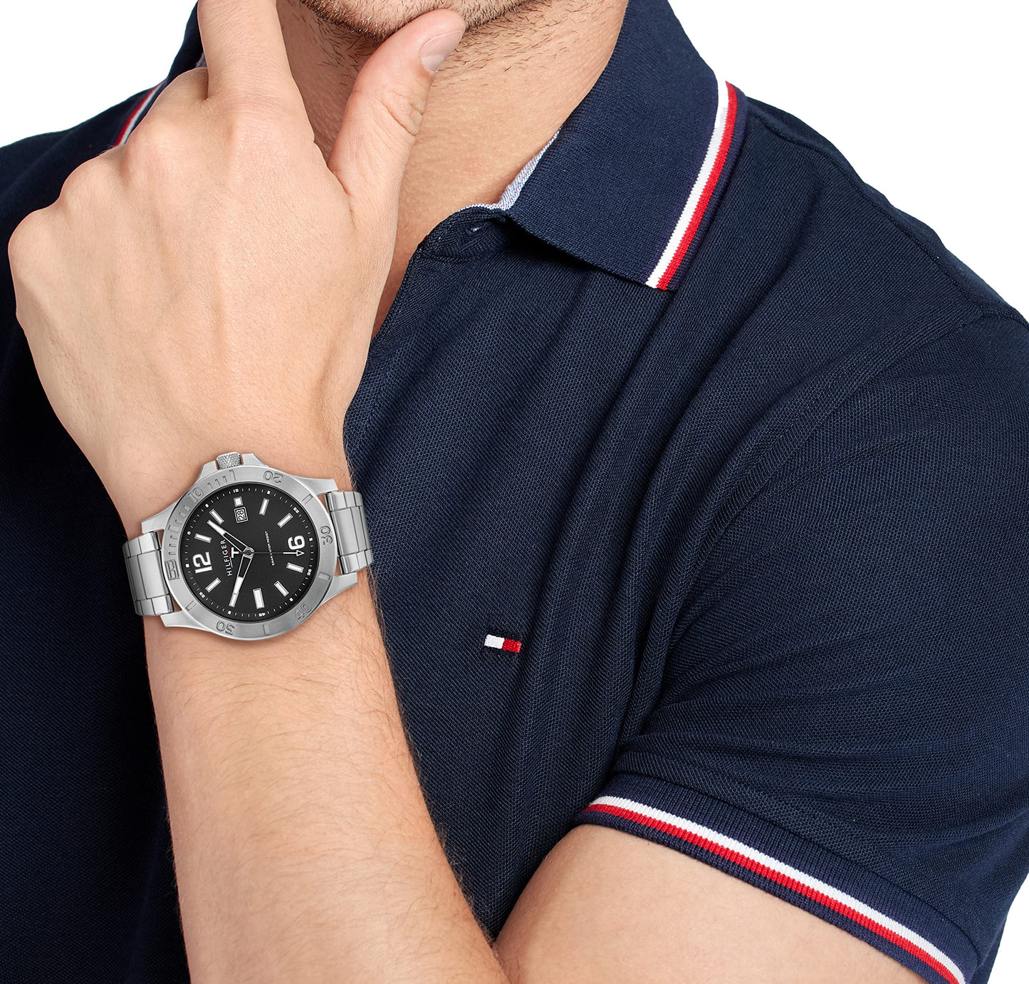 Tommy Hilfiger Grey Dial Round Shaped Sport Men Analog Watch_TH1791995W