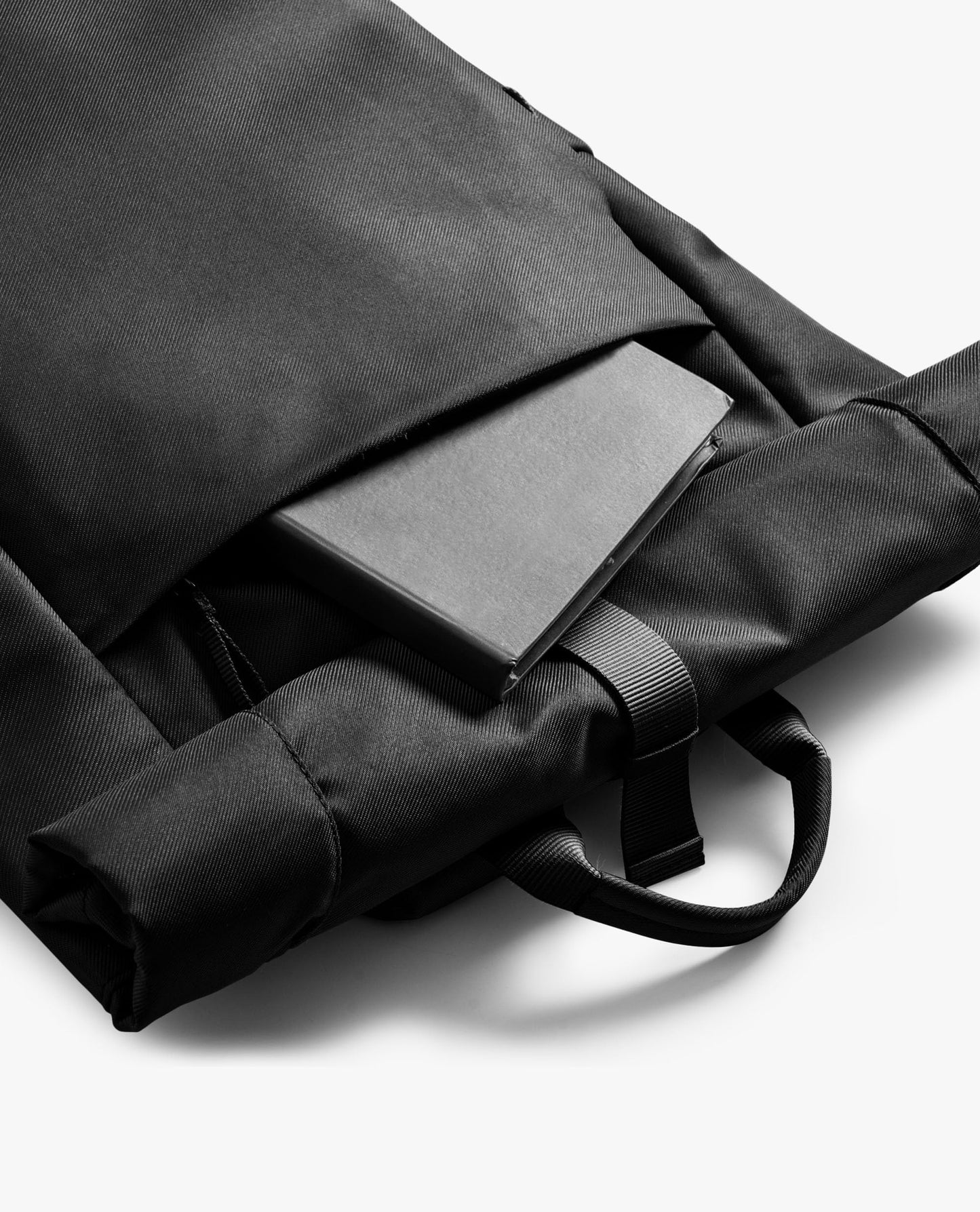 DailyObjects Space Black Miles Roll Top Backpack (17L) for Office & Daily Use| 100% Recycled | Shoulder Travel Bag | Fit any Laptop Upto 14 Inch | Multifunctional Adjustable Straps & G-Hook closure