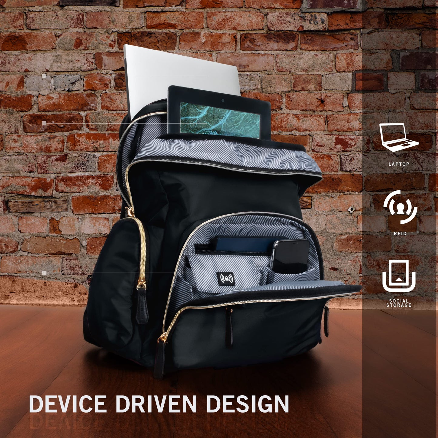 KENNETH COLE Reaction Sophie Women's Silky Nylon 15.0" Laptop & Tablet- image 6