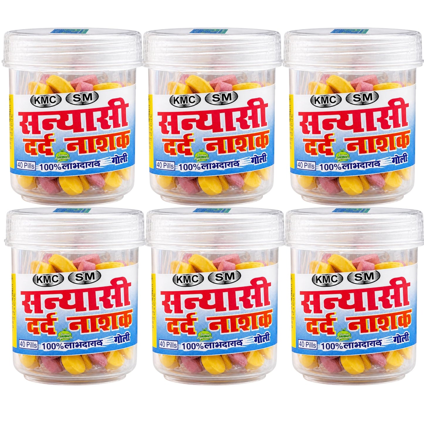 Sanyasi Dard Nashak Goli Ayurvedic | Joint Pain Relief Tablets | 40 Pills Each (Pack of 6) | Herbal Pain Relief