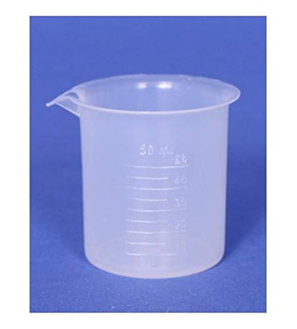 Truvic Combo Pack (4pcs) 50ml 100ml, 250ml, 500ml Plastic Science Beaker Set Measuring Cup Transparent