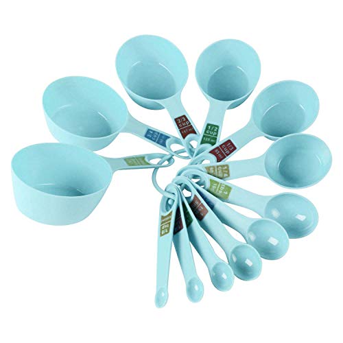 msc international 12500 meow measuring spoons, assorted colors