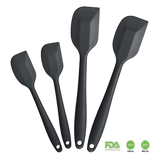 we3 Silicone Spatula Set of 4 pcs Versatile Tools Created for Cooking, Baking and Mixing | Non-Stick & Heat Resistant | Strong Stainless Steel Core