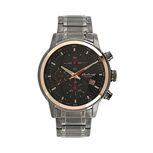 Titan octane black deals dial chronograph watch