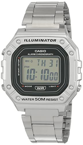 Casio Digital Black Dial Unisex-Adult Watch-W-218HD-1AVDF