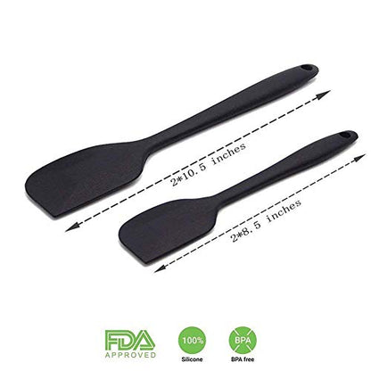 we3 Silicone Spatula Set of 4 pcs Versatile Tools Created for Cooking, Baking and Mixing | Non-Stick & Heat Resistant | Strong Stainless Steel Core