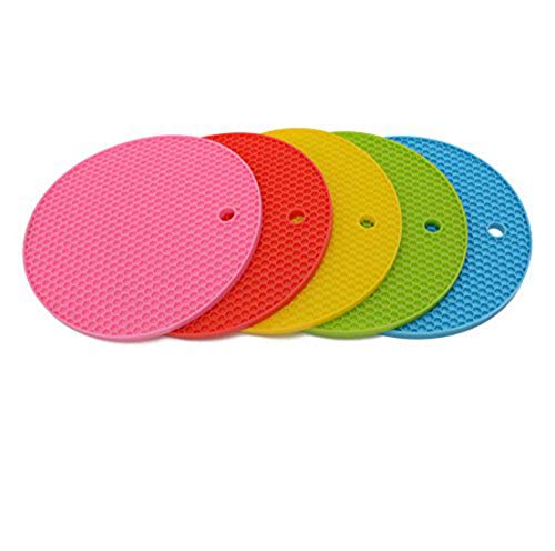 Store2508 (Pack of 5) Heat Resistant Silicone Mats for Kitchen.