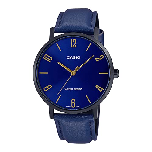 Casio Analog Blue Dial Men's Watch-MTP-VT01BL-2BUDF