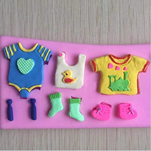 SYGA Baby Clothes Shape Silicone Chocolate Fondant Biscuit Molud Cake Decorating Baking Mould