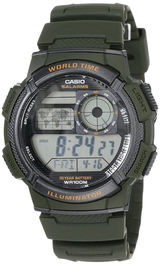 Casio Youth Digital Grey Dial Men's Watch-AE-1000W-3AVDF (D119)