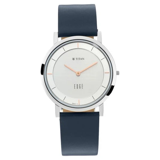 Titan Quartz Analog White Dial Leather Strap Watch for Men - 1595SL06_P