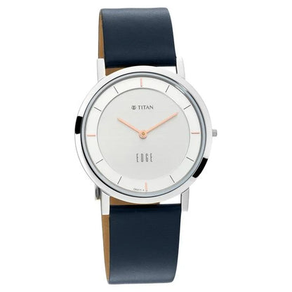 Titan Quartz Analog White Dial Leather Strap Watch for Men - 1595SL06_P