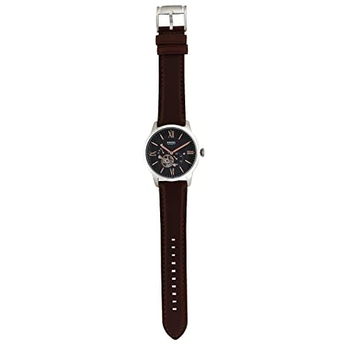Fossil Men Leather Townsman Analog Black Dial Watch -Me3061, Band Color-Brown