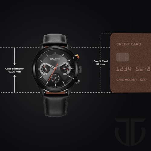 Titan Octane Phoenix Quartz Multifunction Black Dial with Black Leather- image 6